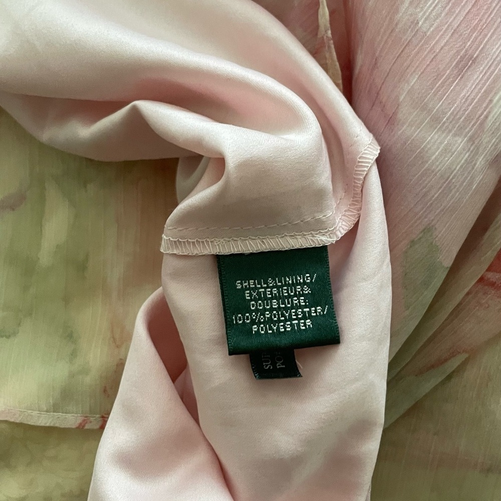 RALPH LAUREN Evening Dress | Spring Pink Multi Color | Size 14 - Picture 6 of 6